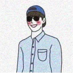 专栏作者头像，竹青色背景的简笔侧脸