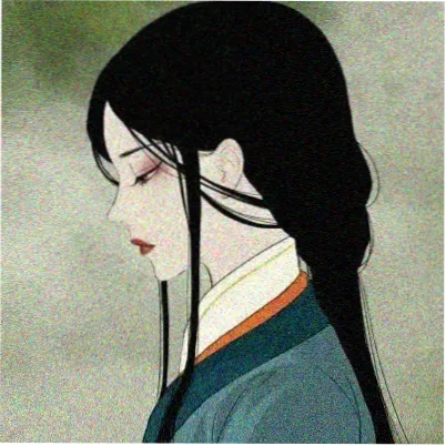 观众头像，赭石色底纹的简笔正面像